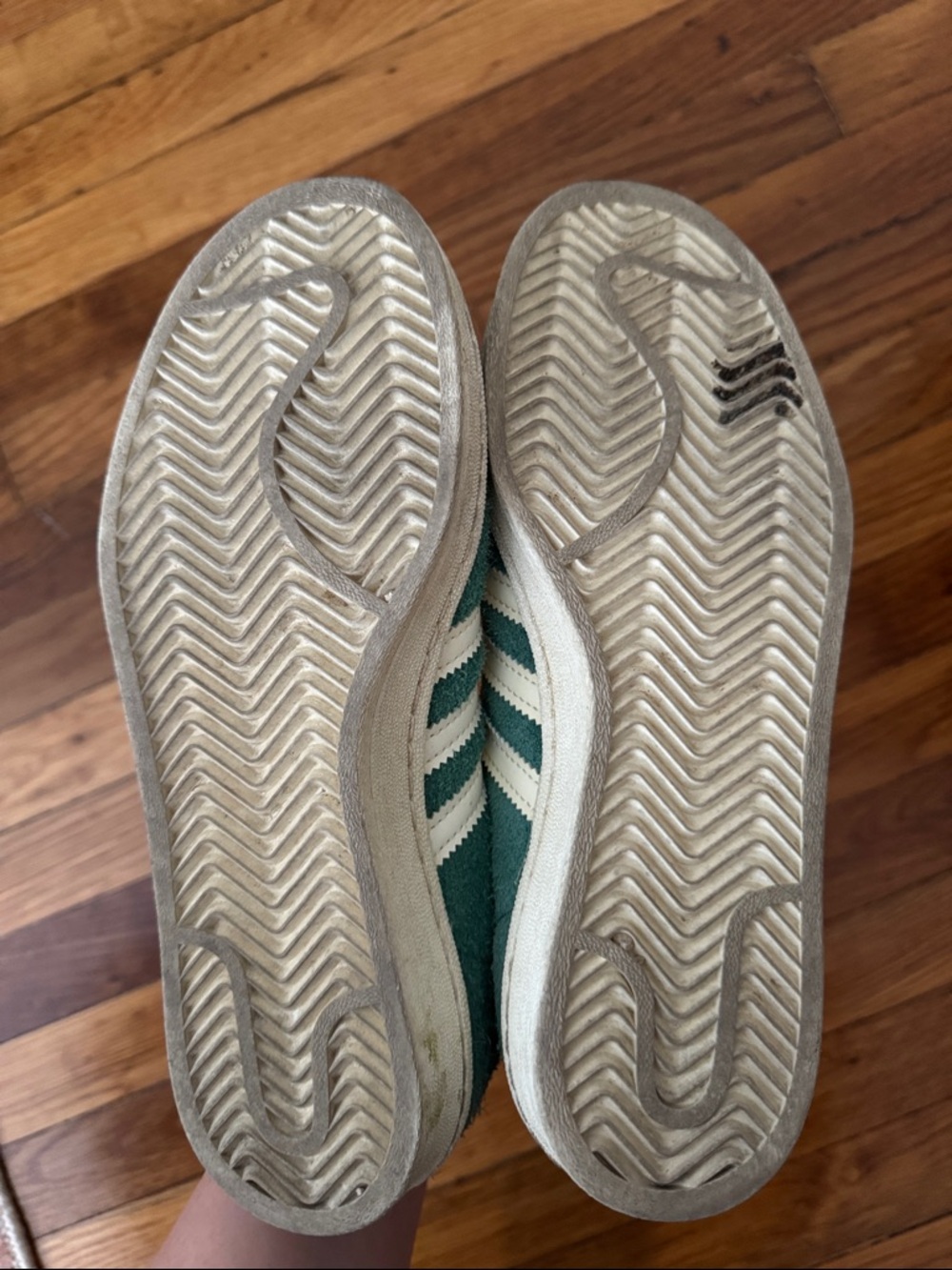 Green suede adidas campus sneakers - Picture 2 of 4